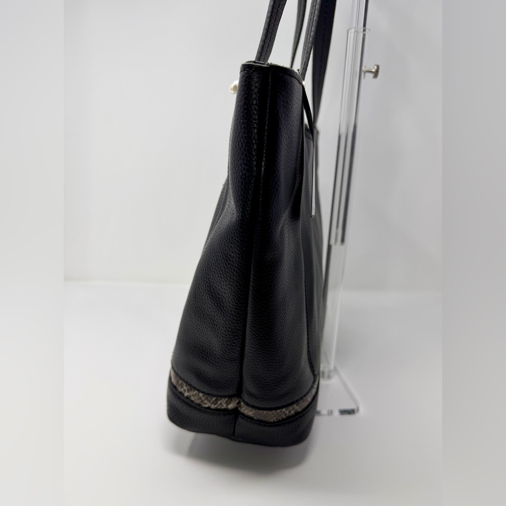 The Sak Black Leather Tote Bag NWT - Picture 5 of 8